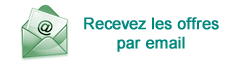 Recevez les offres par email