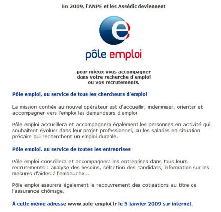 Pôle emploi : un site internet unique dès le 5 janvier