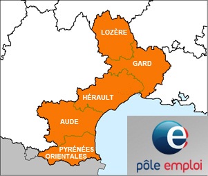 Demandeurs d’emploi inscrits, et offres collectées par Pôle Emploi en L.-R. en avril 2012
