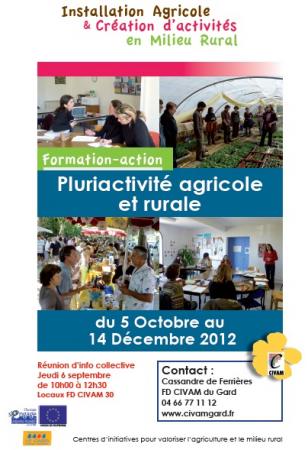 Formation-action CIVAM « Pluriactivité agricole et rurale » - automne 2012