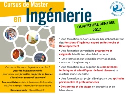 Nouveau parcours à Montpellier 2 : « cursus de master en ingénierie (CMI) »