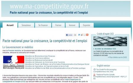 Ouverture du site dédié au Pacte national pour la croissance, la compétitivité et l’emploi