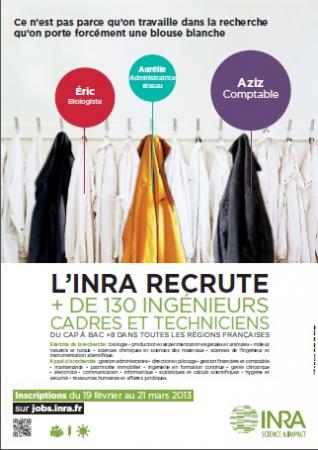12 emplois à pourvoir à l’INRA Montpellier par voie de concours