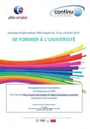 Du 15 au 19 avril : une semaine pour s’informer sur les formations universitaires accessibles par la formation continue