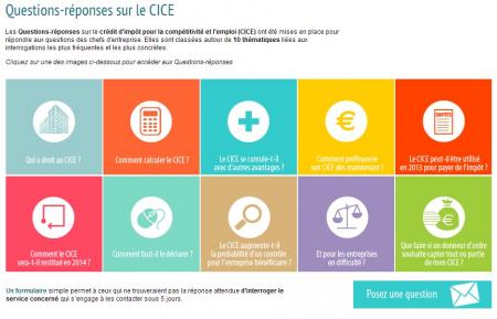 Questions/réponses sur le site du ministère de l’Économie et des Finances sur le crédit d’impôt compétitivité emploi