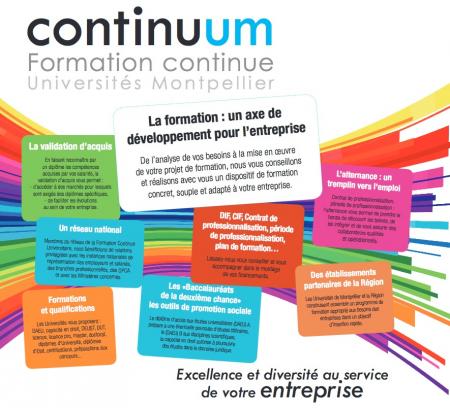 CONTINUUM, la formation continue des 3 universités de Montpellier.