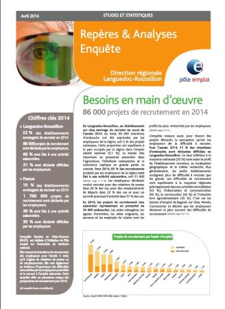 Quelles intentions d’embauches en Languedoc-Roussillon en 2014 ?