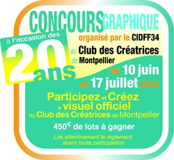 Concours graphique : créer le visuel pour les « 20 ans du Club des Créatrices de Montpellier »