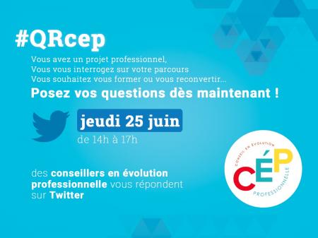 Des conseillers en évolution professionnelle répondent à vos questions sur Twitter le 25 juin de 14h à 17h.