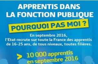 L’État recrute 10 000 apprentis de 16 à 25 ans.