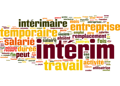 Illustration de Le travail temporaire, ou intérim