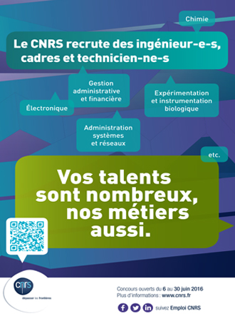 Recrutements d’ingénieurs et de personnels techniques au CNRS