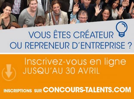 Concours Talents BGE de la création d'entreprise : inscription jusqu'au 30 avril