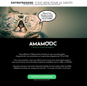 AMAMOOC, 1er MOOC sur la santé des entrepreneurs