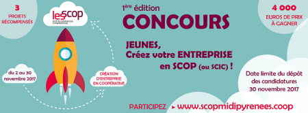 1re édition du concours « Jeunes, créez votre entreprise en coopérative »