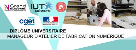 Nouveau DU « Manageur d'atelier de fabrication numérique »  à Narbonne : inscription jusqu'au 15 décembre