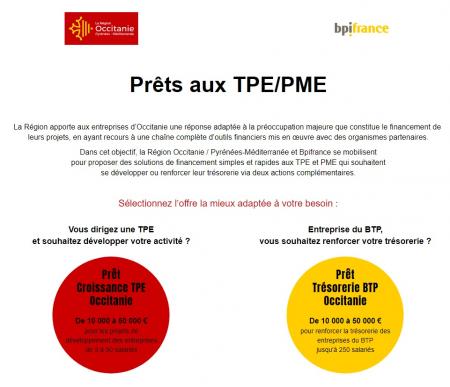 Lancement du « Prêt Croissance TPE Occitanie » accessible en ligne