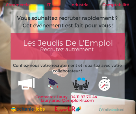 En 2019, EmploiLR lance « Les Jeudis De l'Emploi » pour recruter autrement