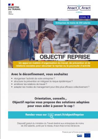 « Objectif reprise », un outil gratuit pour aider les TPE-PME à reprendre/poursuivre leur activité