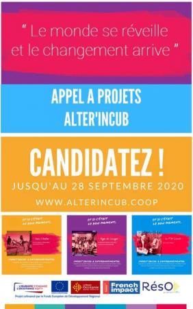 Appel à projets Alter'Incub : candidatures jusqu'au 28 septembre