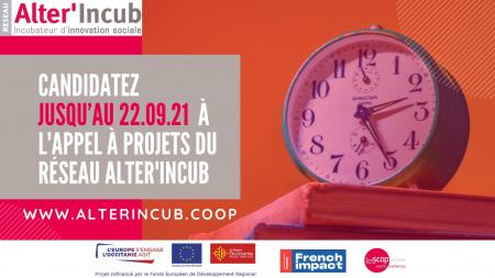 Alter'Incub lance son 7e appel à projets : candidatures avant le 22 septembre 2021.