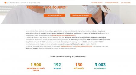 Le CHU de Toulouse se dote d'un site dédié au recrutement.