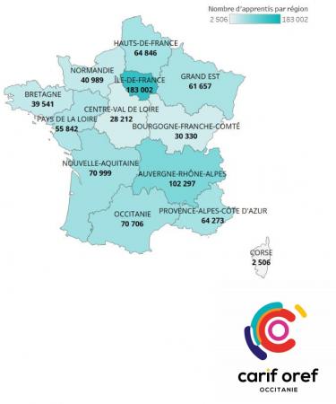 L'Occitanie en 4e position des régions en matière de poids de l'apprentissage