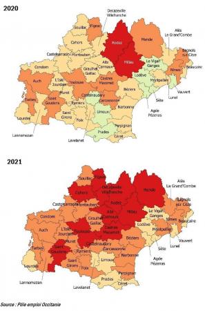 Quelles sont les familles de métiers en tension dans les départements d'Occitanie ?