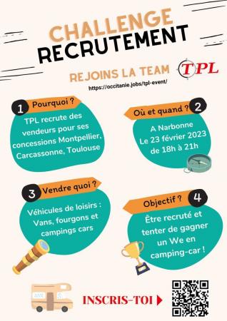 Devenir vendeur en concession pour le groupe TPL : défi à relever le 23 février à Narbonne