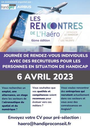 Rencontres de l'Haero, 6 avril, recrutement dédié aux personnes en situation de handicap : précandidater