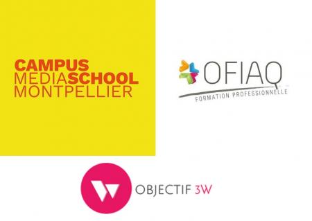 MediaSchool, Objectif 3D et l'OFIAQ s'unissent pour présenter une offre globale aux métiers du numérique.