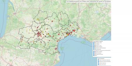 Cartographie des entreprises de la filière des industries de santé en Occitanie