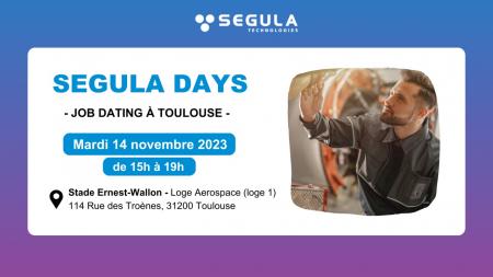 SEGULA Technologies recrute plus de 50 personnes dans l'aéronautique à Toulouse, le 14 novembre