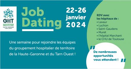 4 job datings les 23, 24 et 25 janvier pour rejoindre les hôpitaux de la Haute-Garonne et du Tarn Ouest