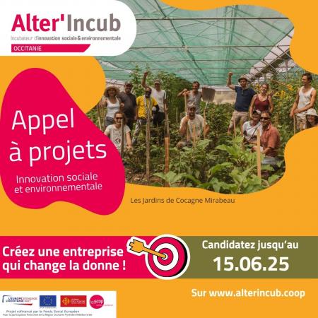 Alter'Incub Occitanie Méditerranée lance un nouvel appel à projets pour faire émerger les innovations sociales et environnementales.