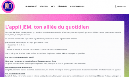 JEM : une nouvelle application pour les jeunes de Toulouse Métropole