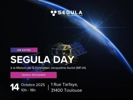 « SEGULA Day » : plus de 50 postes à pourvoir dans le spatial et la défense chez SEGULA Technologies à Toulouse