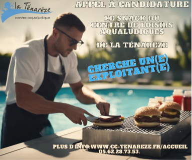 La Ténarèze recherche un exploitant pour le snack de son centre aqualudique à Condom (32)