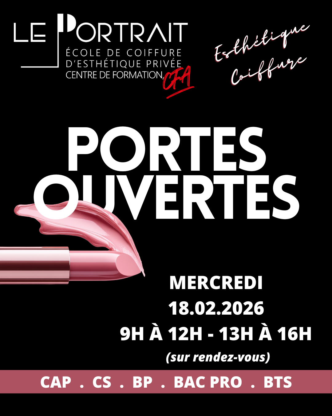 Journée Portes Ouvertes à L'école privée / CFA LE PORTRAIT  de Carcassonne