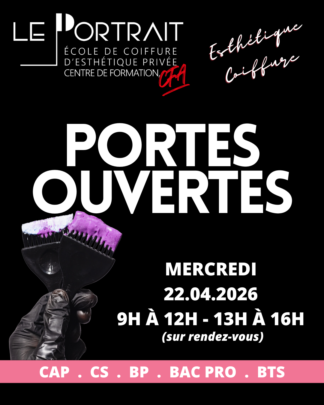 Journée Portes Ouvertes à L'école privée / CFA LE PORTRAIT  de Carcassonne