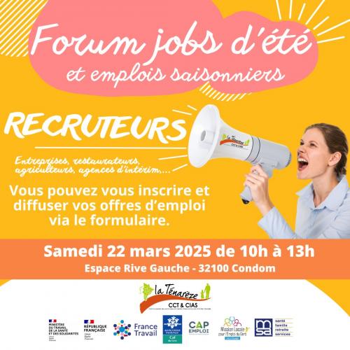 3e édition du Forum jobs d’été et emplois saisonniers