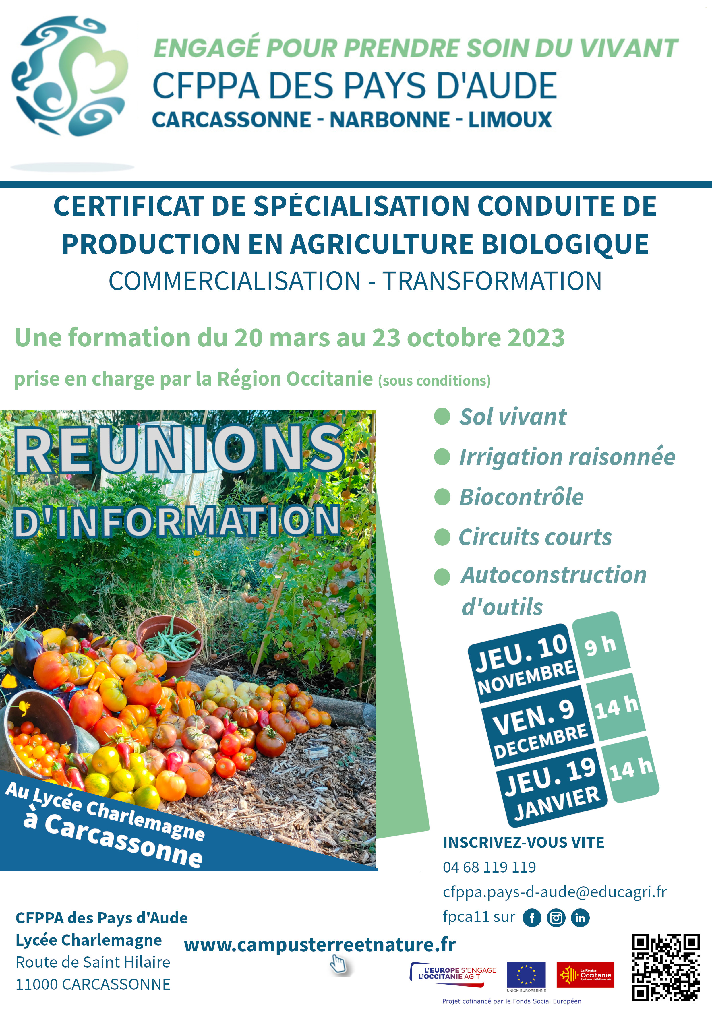 Réunion d'information collective certificat de spécialisation Production en Agriculture Biologique
