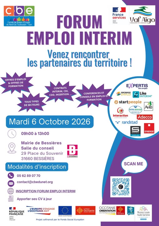 Forum emploi intérim à Bessières