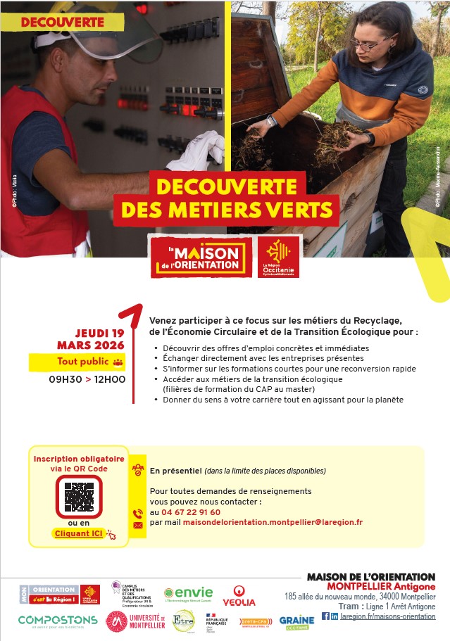 Découverte des métiers verts à la Maison de l'Orientation de Montpellier