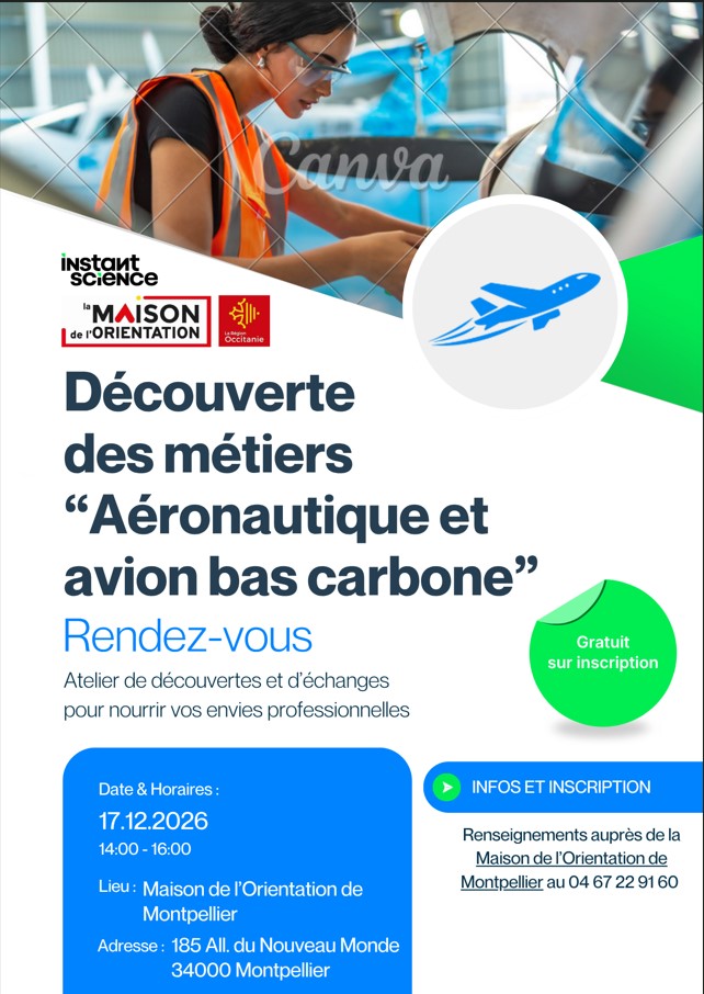 Découverte des métiers -Aéronautique et avion bas carbone-