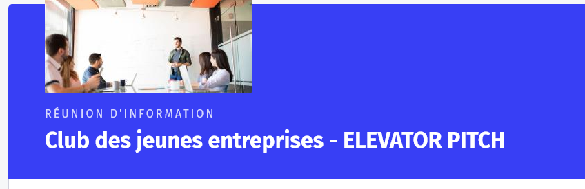 Elevator Pitch - Jeunes entrepreneurs
