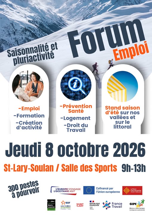 Forum Emploi Saisonnalité & Pluriactivité à Saint-Lary-Soulan