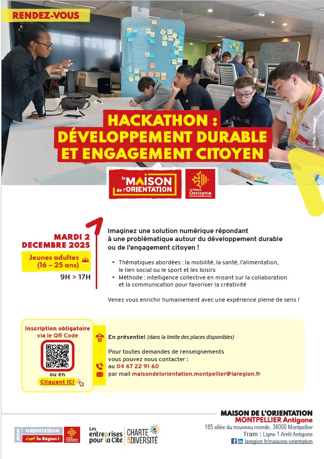 Hackaton : développement durable et engagement citoyen - 16 -25 ans