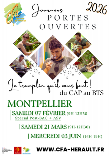 Journée Portes Ouvertes au CFA Agricole de l'Hérault - Site de Montpellier