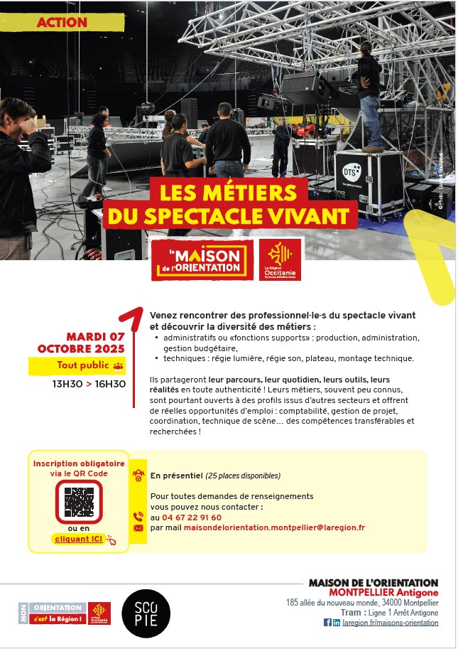 Les métiers du spectacle vivant MDO MTP